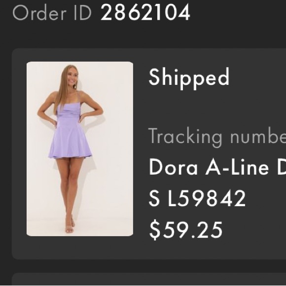 Purple flowy dress - Picture 3 of 3